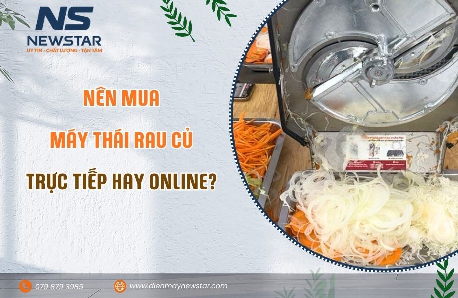 Nên mua máy thái rau củ trực tiếp hay online