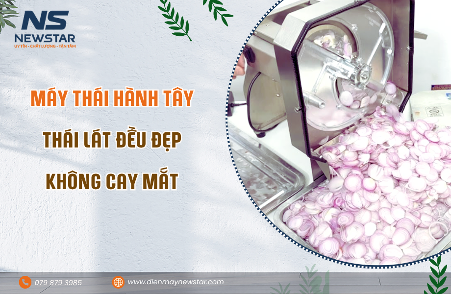 Máy thái hành tây: Giải pháp thái lát đều đẹp, không cay mắt