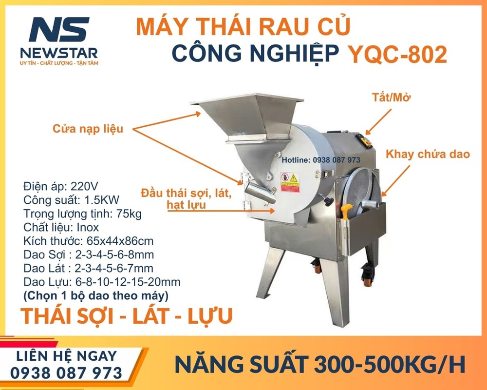 Máy thái rau củ quả dành cho công ty suất ăn công nghiệp 3
