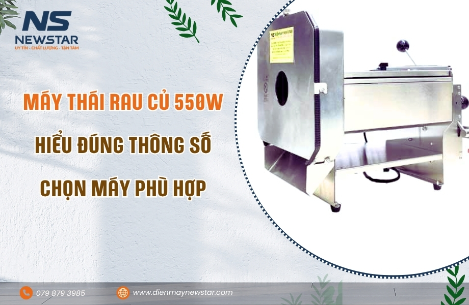 Máy Thái Rau Củ 550W: Hiểu Đúng Thông Số, Chọn Máy Phù Hợp