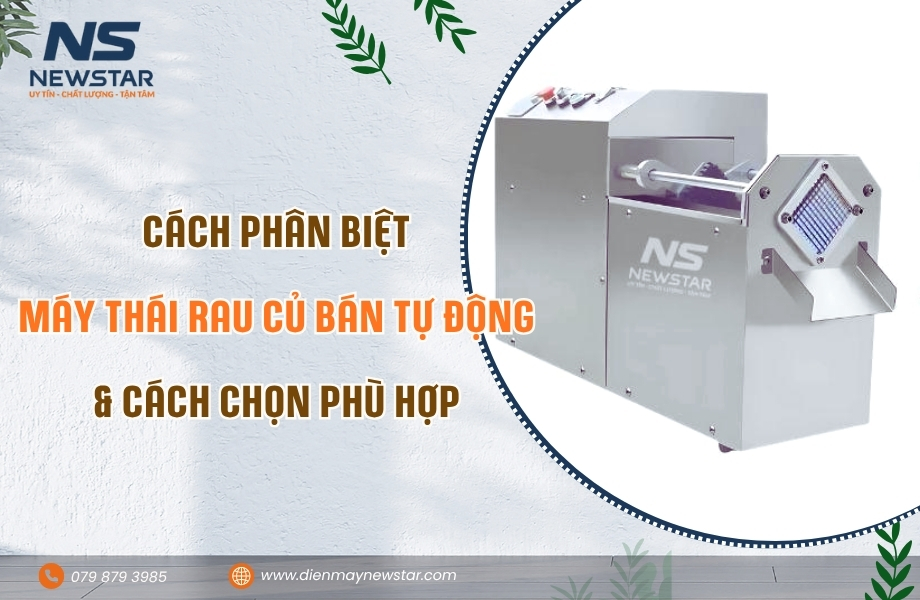 Cách phân biệt máy thái rau củ bán tự động & cách chọn phù hợp