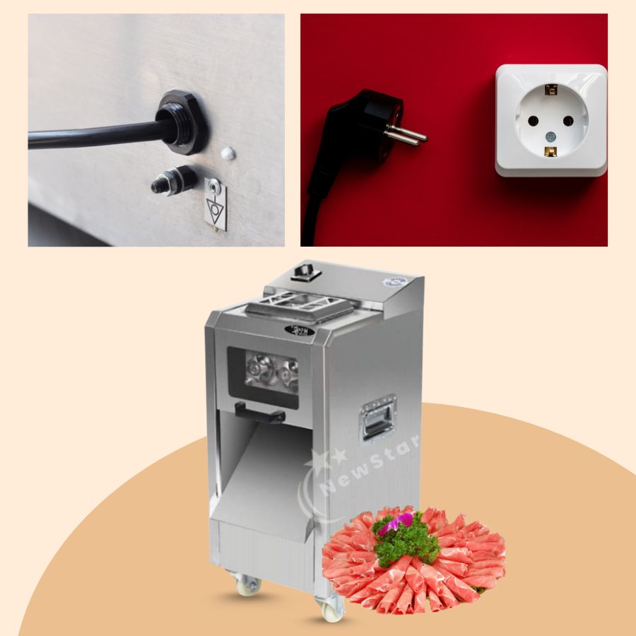 Chuẩn bị và ngắt nguồn điện khi vệ sinh máy cắt thịt