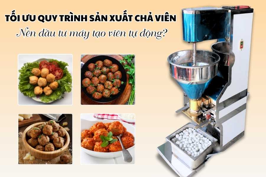 Tối Ưu Quy Trình Sản Xuất Chả Viên: Nên Đầu Tư  Máy Tạo Viên Tự Động?