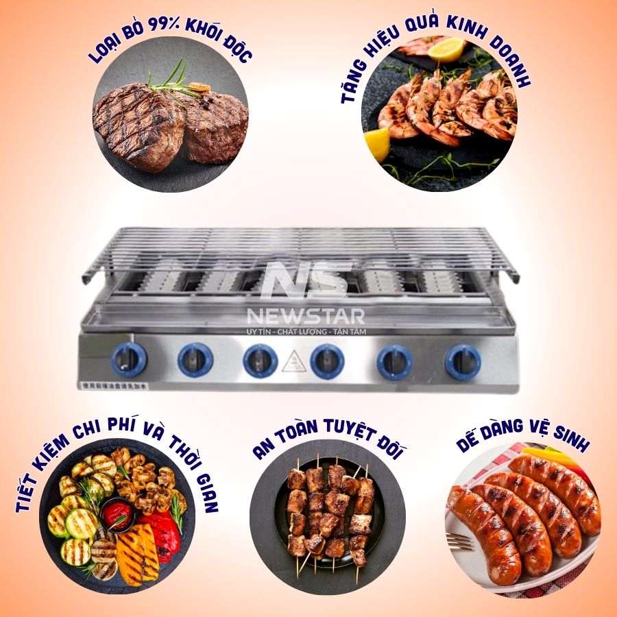 Bếp nướng không khói dùng gas: giải pháp hiệu quả cho nhà hàng, quán ăn