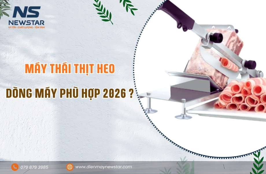 Máy Thái Thịt Heo: Độ Dày Chuẩn Từng Món & Dòng Máy Phù Hợp Nhất 2026