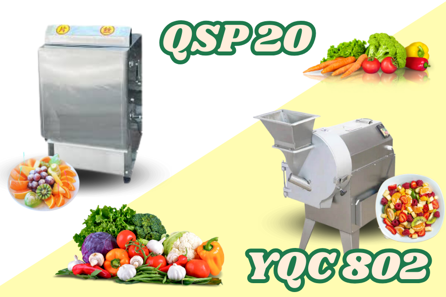 So sánh 2 dòng máy thái rau củ QSP-20 và YQC-802