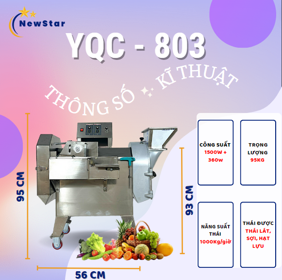 Máy thái rau củ quả YQC-803