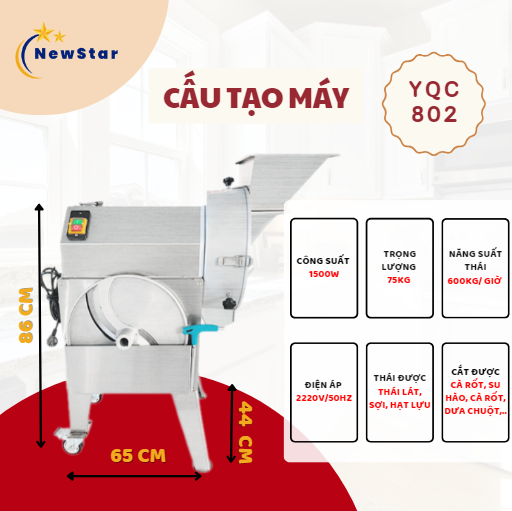 Máy thái rau củ quả YQC-802