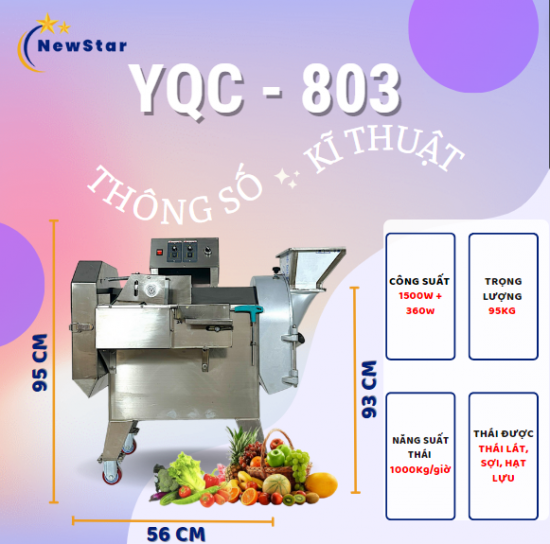 Máy thái rau củ quả YQC-803