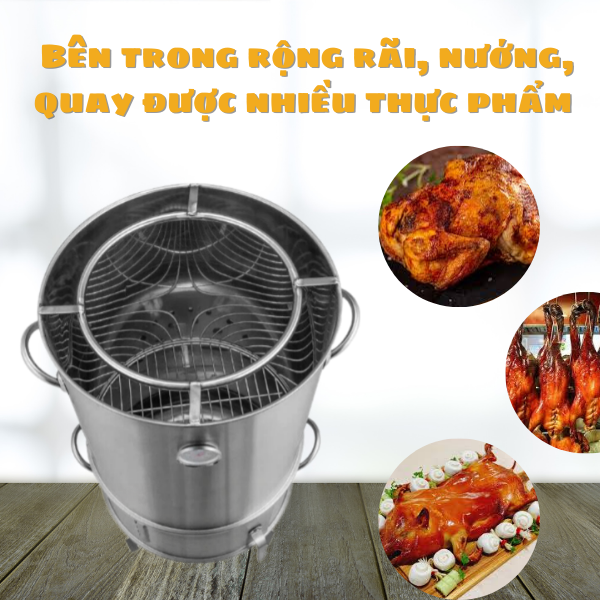 Lò quay vịt 40 Inox