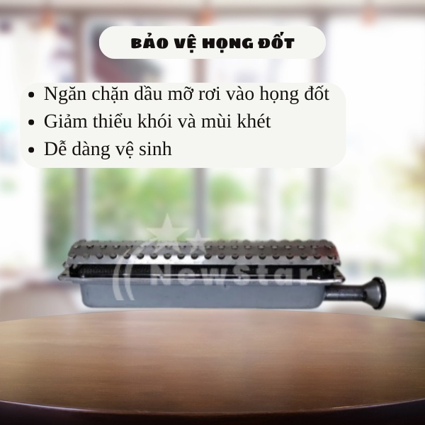 Tấm chắn inox dài cho bếp nướng