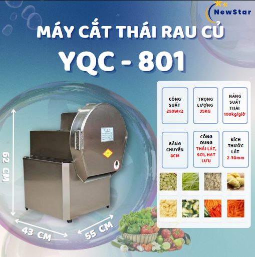 Máy thái rau củ quả YQC-801