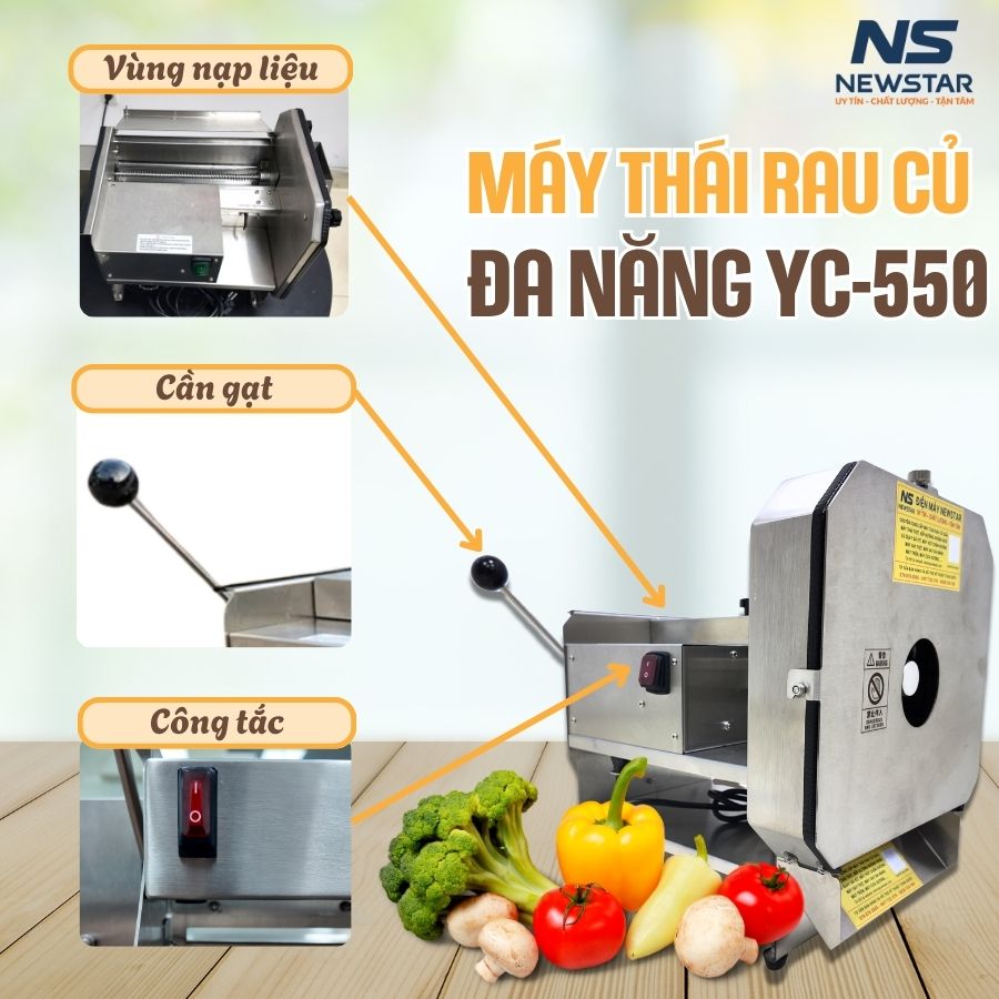 Cấu tạo của máy thái rau củ đa năng YC-550
