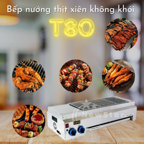Bếp nướng Gas Hồng ngoại không khói T80 nướng đa dạng